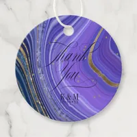 Abstract Agate Wedding Thank You Midnight ID827 Favor Tags