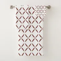 Modern Minimalist Simple Geometric Pattern Bath Towel Set