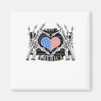 America Skeleton Hands Graphic Impression Magnet