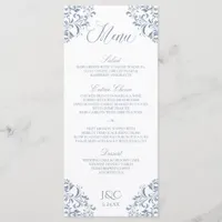 Elegant Wedding Menus | Nadine (Dusty Blue - Gray)