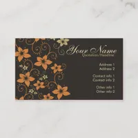 Tropical Chocolate Floral Business Card