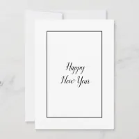 Elegant Modern Happy New Year Business Logo Holiday Card