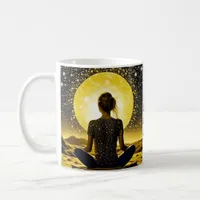Woman Meditation Om Shanti Shanti Shanti Coffee Mug