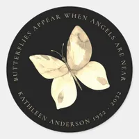 Butterfly Memorial  Classic Round Sticker