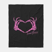 Heartless Skeleton Hands Classic Design Fleece Blanket