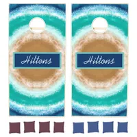 Beach Ocean Blue Mandala    Cornhole Set
