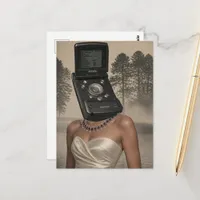 Surreal Fashion Collage Alterative Outdated Tech Postcard