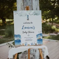 Nautical Baby Shower Welcome Sign