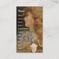 Pretty Lady Vintage Digital Collage Business Card