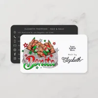 Vibrant Mexican Bonita Nail Salon Branding Design Business Card