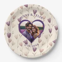 Personalized Wedding | Photo Template Paper Plates