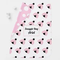 Personalized Snuggle Bug Pink Ladybug Baby Baby Blanket