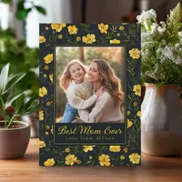 Elegant Yellow Buttercup Flower Mother's Day Photo Card