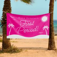 Teen Girl Hot Pink Summer First Period Party Banner