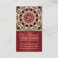 Om Shanti Yoga Studio Business Card