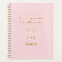 Pink gold inspirational quote 2026 planner