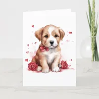 Adorable Puppy Valentine's Day Card