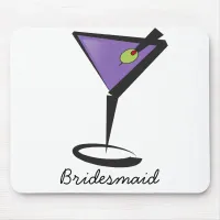 fun purple martini mouse pad