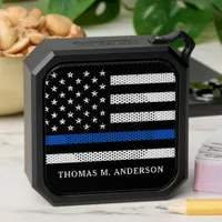 Police Officer Personalized Thin Blue Line Bluetooth Speaker
