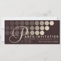 Funky Cafe Modern Dots Party Invitation