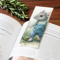 Adorable Sweet Mouse in Denim Bookmarks