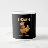 Gothic Funny Humor Crow F Caw F Style Giant Coffee Mug