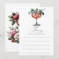 Thumbnail for Margs & Matrimony Margarita Bridal Shower Advice Card