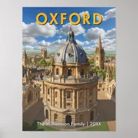 Oxford, England - Radcliffe Camera Retro Travel Poster