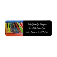 Colorful Piano Keys Label