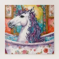 Adorable Unicorn in the Bath Jigsaw Puzzle