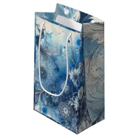 Blue Watercolor Ephemera Small Gift Bag