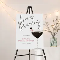 Love is Brewing Cocktail Welcome Bridal Shower Foam Board