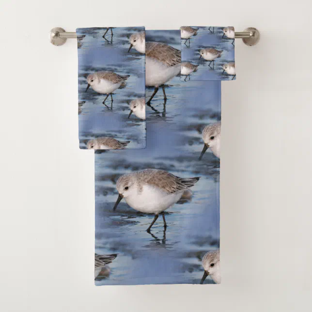 Portrait of a Sanderling Bath Towel Set