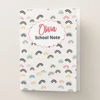 Playful Rainbow Back to School Supplies Teachers Pocket Folder