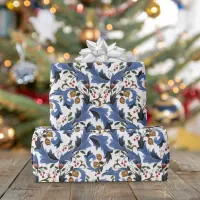 Elegant Blue Christmas Holiday Wrapping Paper