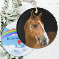Horse Memorial Photo Keychain