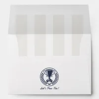 Navy, White & Cloud Dancer Preppy Golf Classic Envelope