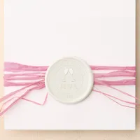 Elegant Pearls and Prosecco Bridal Shower Monogram Wax Seal Sticker