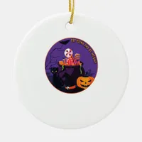 Eat Drink And Be Meowy Cute Casual Ceramic Ornament