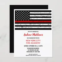Budget Firefighter Fire Academy Graduation Invites