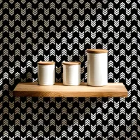 White And Black Modern Textured Chevron Arrows Wallpaper