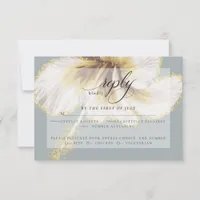 Wedding RSVP | Yellow Watercolor Hibiscus Flower