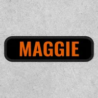 Personalized Orange Dog Name Patch