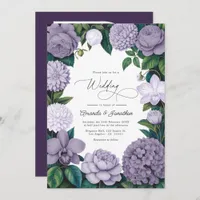 Lavender Smoke, Lilac Ash & Moonstone Wedding Invitation