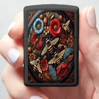 Dark Beauty: Bees and Blooms Zippo Lighter