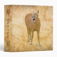 Never stop laughing! Funny horse painting 3 Ring B 3 Ring Binder