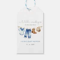 Little Cowboy Boy Baby Shower Gift Tags