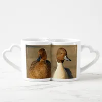 Funny American / Northern Pintail Ducks Gothic Coffee Mug Set