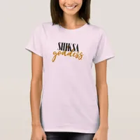 Shiksa Goddess Jewish 90s Typography Slogan T-Shirt