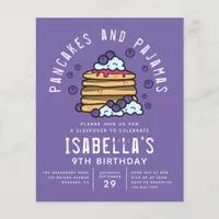 Budget Pancakes and Pajamas Sleepover Invitation